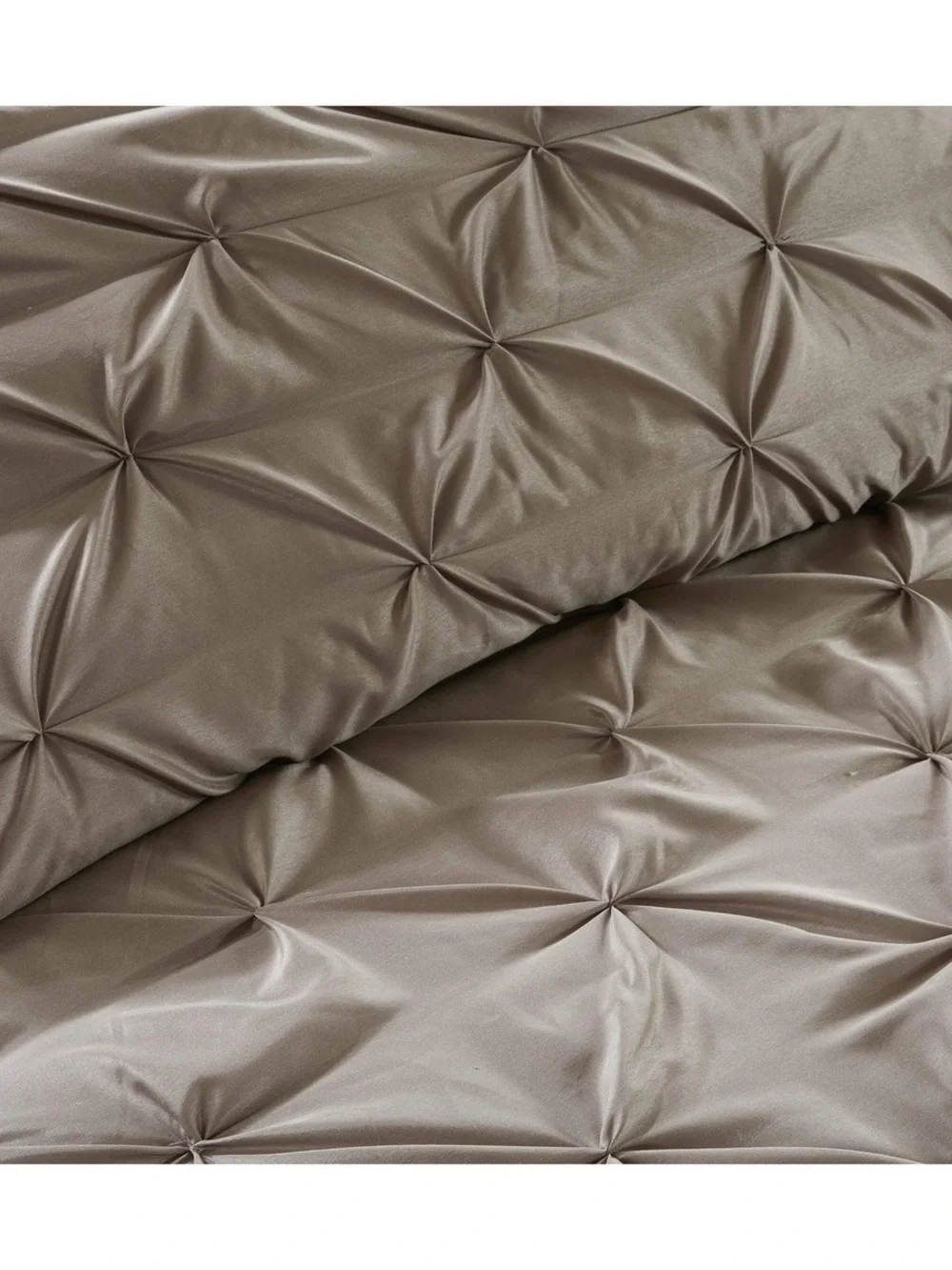 Madison Park Faux Silk Comforter Set Decorative Pillows,Taupe Cal King 24 piece